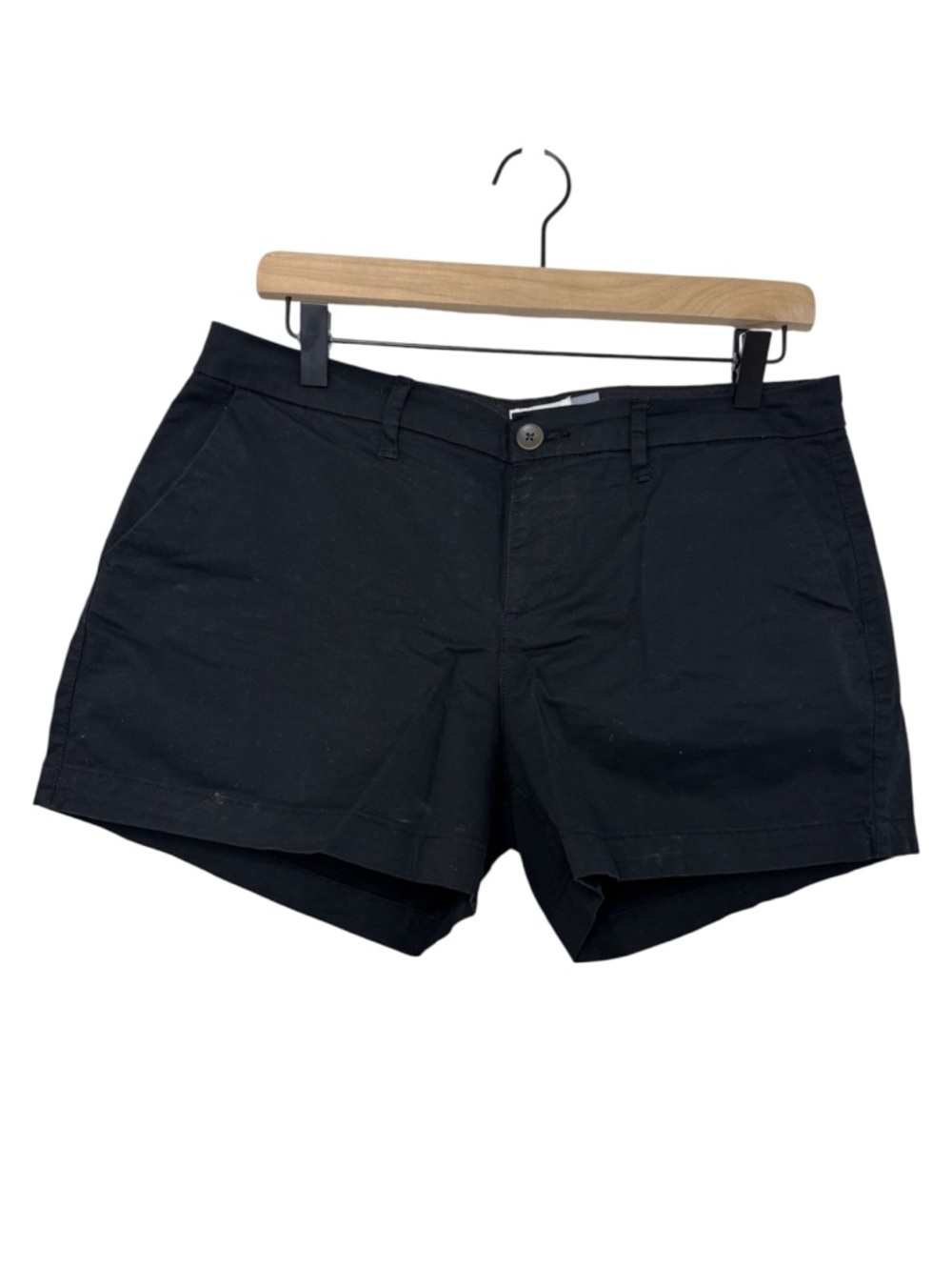 Old Navy Womens Classic Chino Shorts Size 6 Black Casual Summer Basics